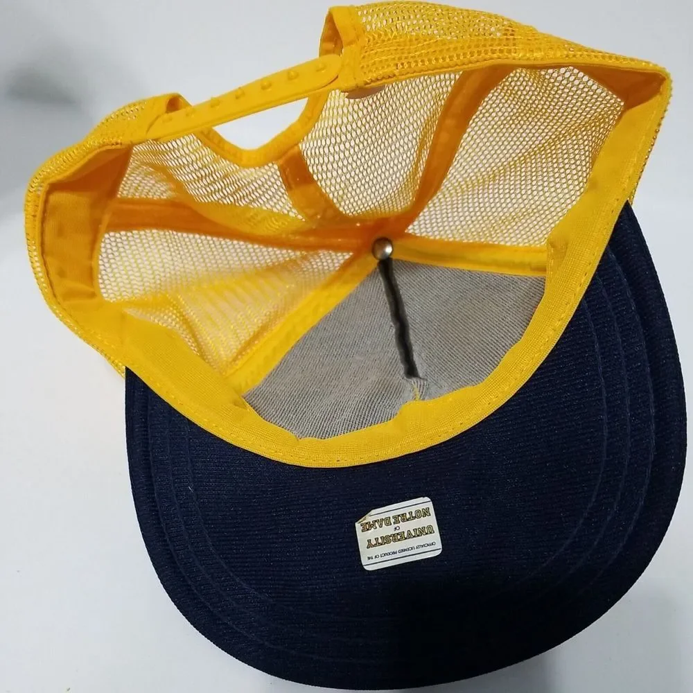 Notre‎ Dame Mesh Snapback Trucker Hat Cap Men's  Vintage New RARE